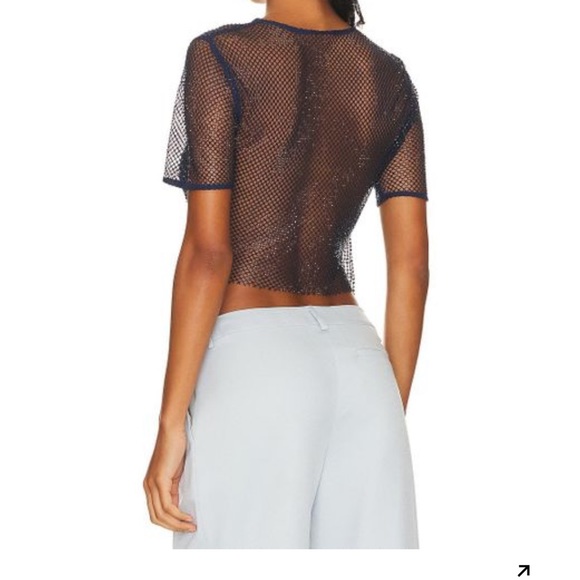 NWT Jonathan Simkhai Electra Baby Tee in Midnight - Picture 3 of 4